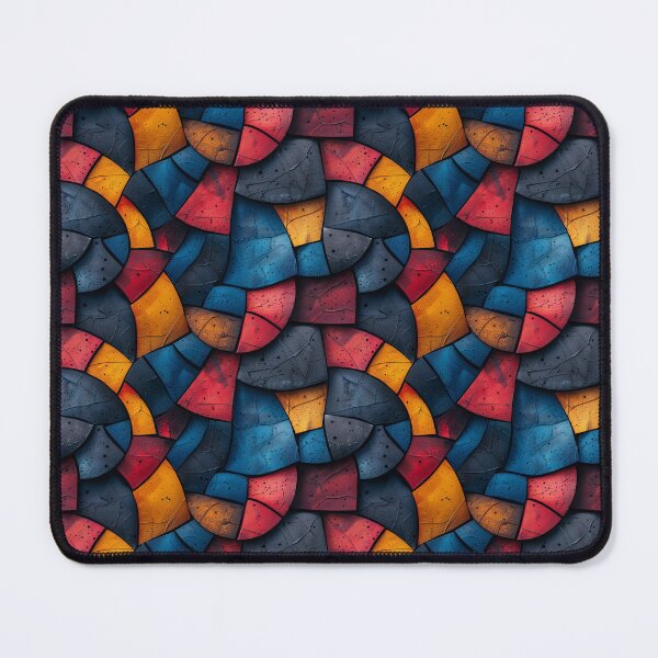 Item preview, Colorful Textured Curved Mosaic Concrete Pattern designed and sold by NTGUILTY.