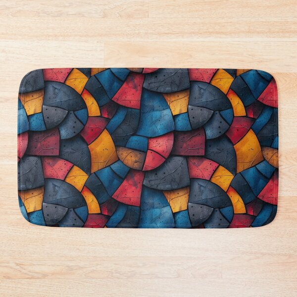 Item preview, Colorful Textured Curved Mosaic Concrete Pattern designed and sold by NTGUILTY.