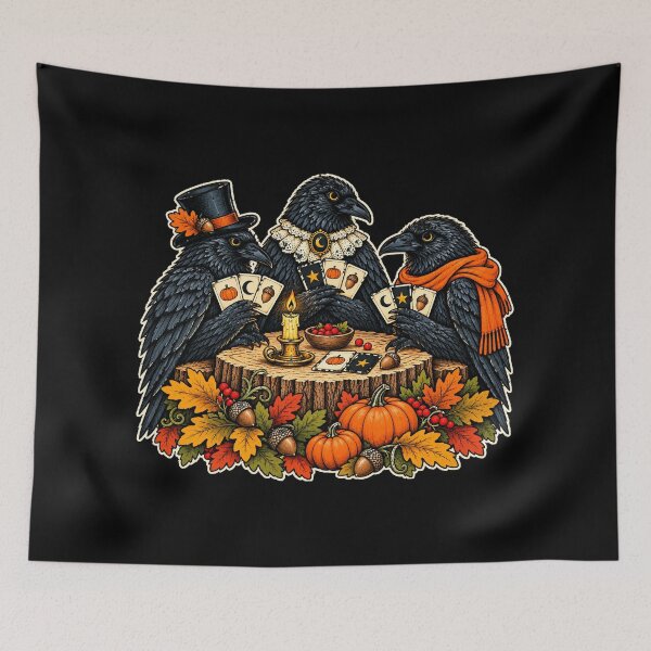 Item preview, Ravens Playing a Midnight Card Game designed and sold by AMICO77.