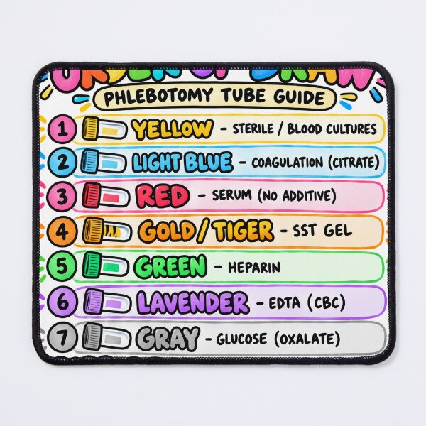 Item preview, Order Of Draw Drawn Study Aid Nursing Student Sticker designed and sold by isokinetic.
