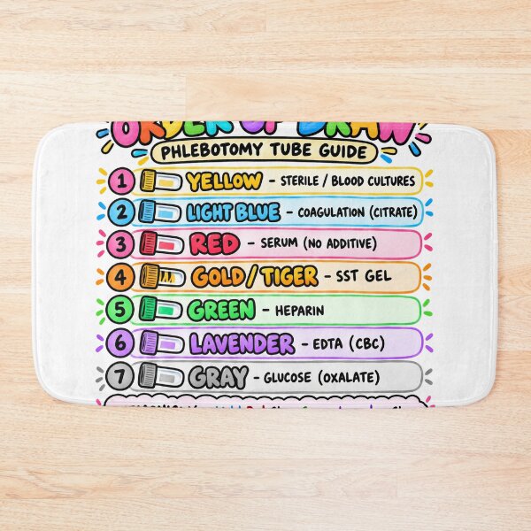 Item preview, Order Of Draw Drawn Study Aid Nursing Student Sticker designed and sold by isokinetic.