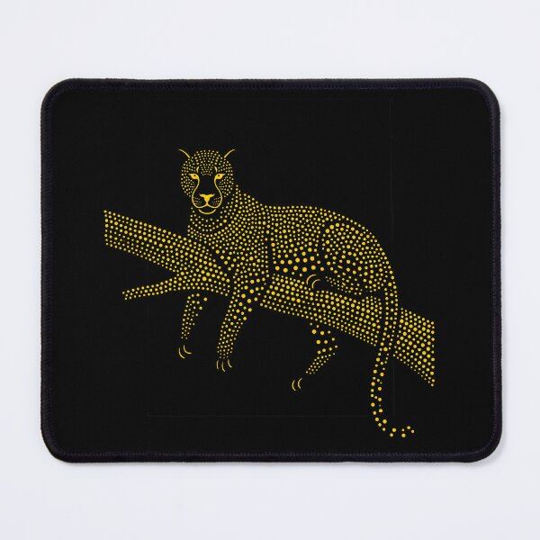 Item preview, Black Dotted Jaguar in a Tree Pointillism Illustration designed and sold by Museum Of Non-Existing Art.
