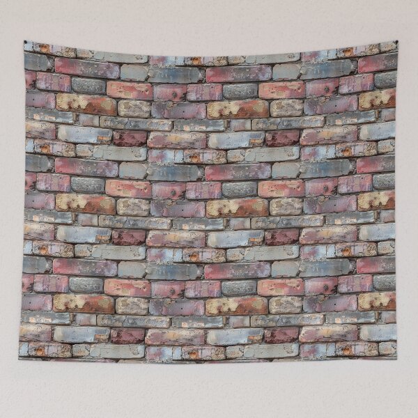 Item preview, Colorful Weathered Grunge Brick Wall Pattern designed and sold by NTGUILTY.