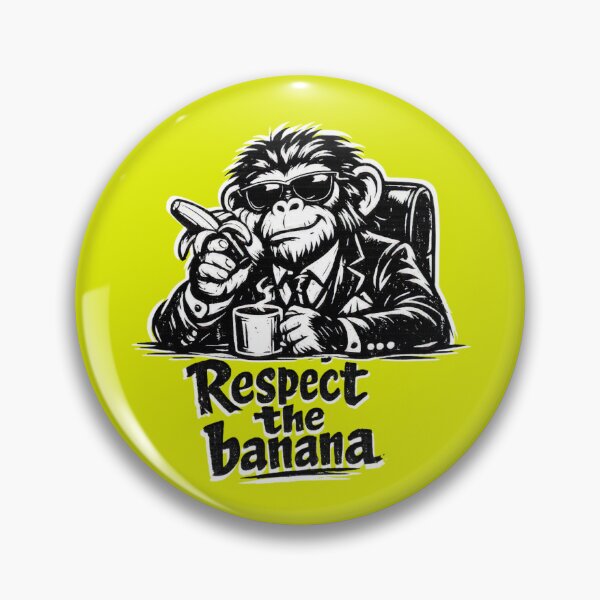 Item preview, Respect The Banana – Gangster Monkey Boss Ink Art designed and sold by Cabrasco.