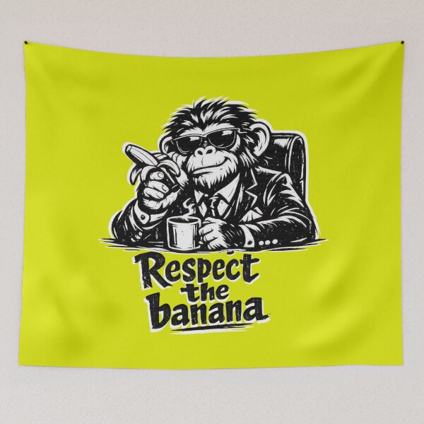 Item preview, Respect The Banana – Gangster Monkey Boss Ink Art designed and sold by Cabrasco.
