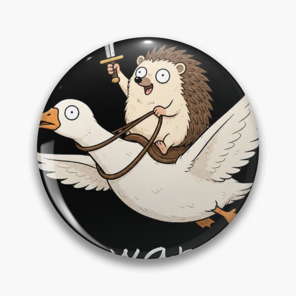 Item preview, Hedgehog Goose Onwards Funny Animal Battle designed and sold by FeverVoid.