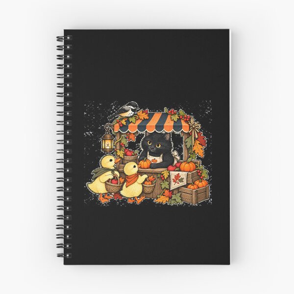 Item preview, Black Cat and Duckling Halloween Market designed and sold by AMICO77.
