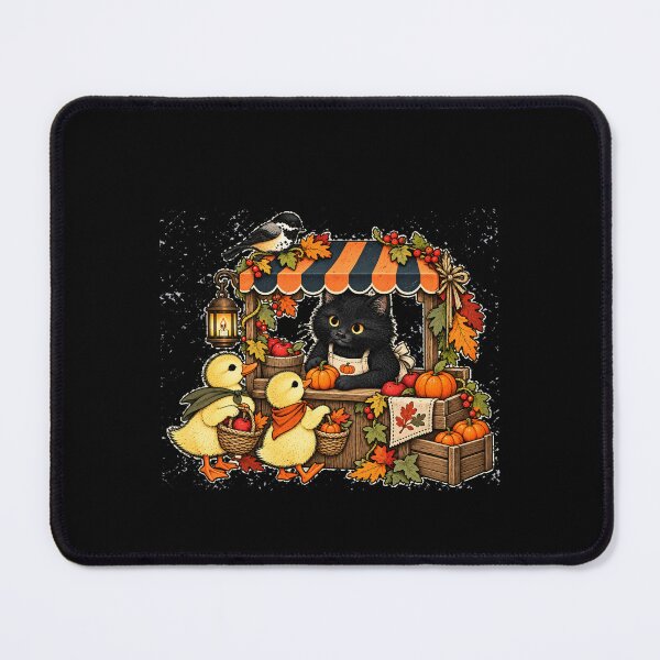 Item preview, Black Cat and Duckling Halloween Market designed and sold by AMICO77.