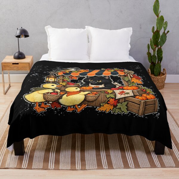 Item preview, Black Cat and Duckling Halloween Market designed and sold by AMICO77.