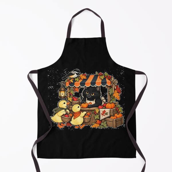 Item preview, Black Cat and Duckling Halloween Market designed and sold by AMICO77.