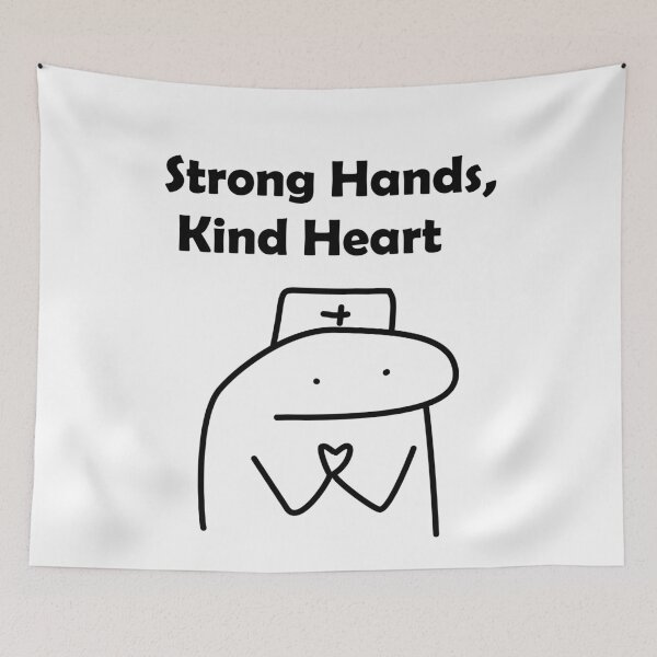 Item preview, Cute Strong Hands Kind Heart Nurse Cartoon designed and sold by darkskinbender.