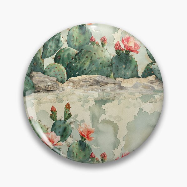 Item preview, Watercolor Prickly Pear Desert Cactus Pattern designed and sold by NTGUILTY.