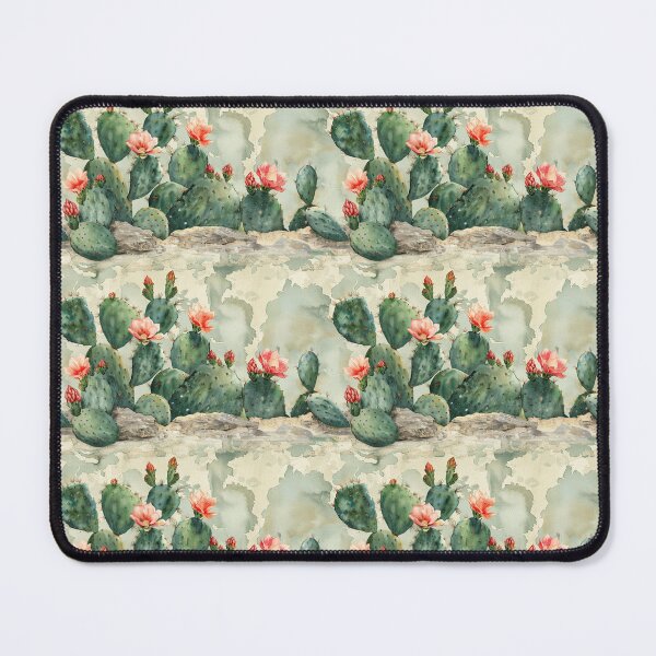 Item preview, Watercolor Prickly Pear Desert Cactus Pattern designed and sold by NTGUILTY.
