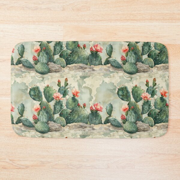 Item preview, Watercolor Prickly Pear Desert Cactus Pattern designed and sold by NTGUILTY.