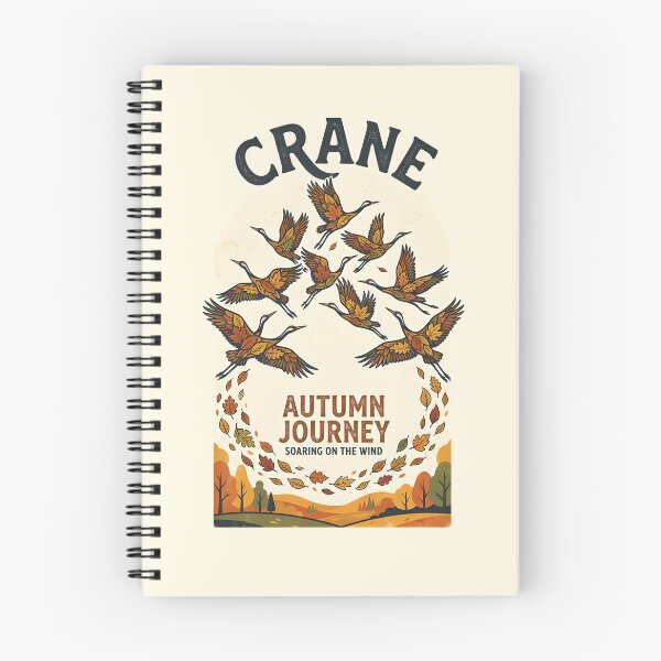 Item preview, Autumn journey - Cranes - Autumn design animals designed and sold by ParadoxParadox.
