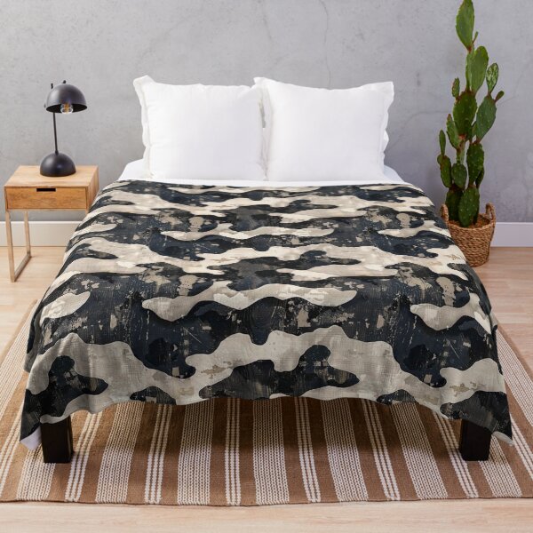 Item preview, Distressed Grunge Black and Beige Camouflage Pattern designed and sold by NTGUILTY.