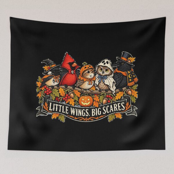 Item preview, Little Wings Big Scares Halloween Birds designed and sold by AMICO77.