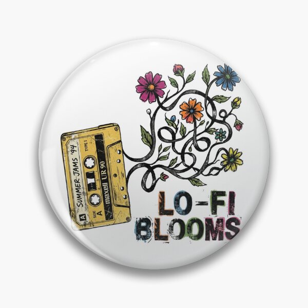 Item preview, Lo-Fi Blooms - Retro 90s Cassette Tape Wildflowers Art designed and sold by Sanan Israyilli.