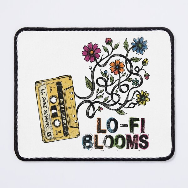 Item preview, Lo-Fi Blooms - Retro 90s Cassette Tape Wildflowers Art designed and sold by Sanan Israyilli.