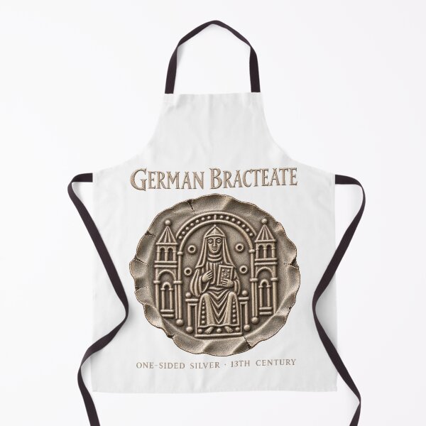 Item preview, German Bracteate — Medieval One-Sided Silver Coin designed and sold by Larkfound Studio.