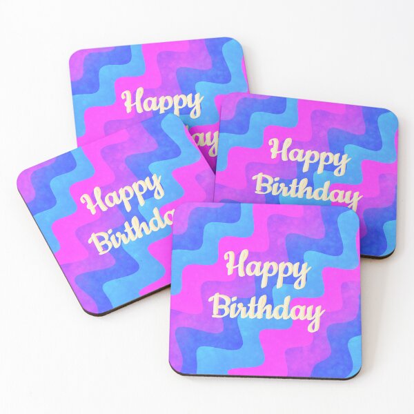 Item preview, Happy birthday retro blue designed and sold by Ana Gorozpe.