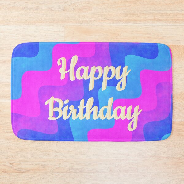 Item preview, Happy birthday retro blue designed and sold by Ana Gorozpe.