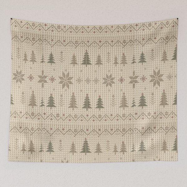 Item preview, Nordic Christmas Waffle Cotton Pattern designed and sold by frumixart.