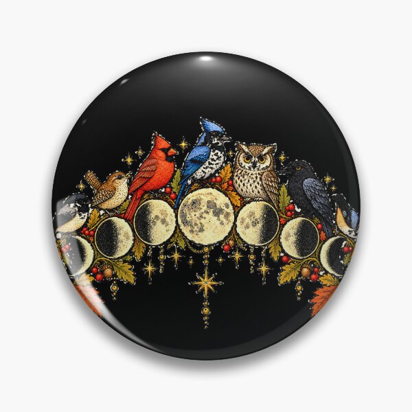 Item preview, Feathered Moon Phases With Woodland Birds designed and sold by AMICO77.