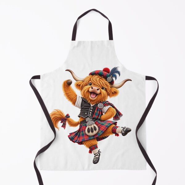 Item preview, Cute Scottish Highland Cow Highland Dancing in Tartan Kilt designed and sold by MaedK.