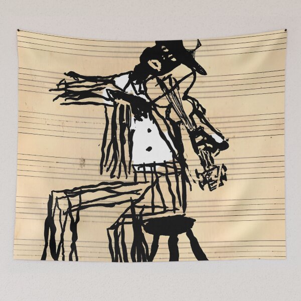 Item preview, Sad Mississippi Delta Blues Musician Art designed and sold by eastovy.
