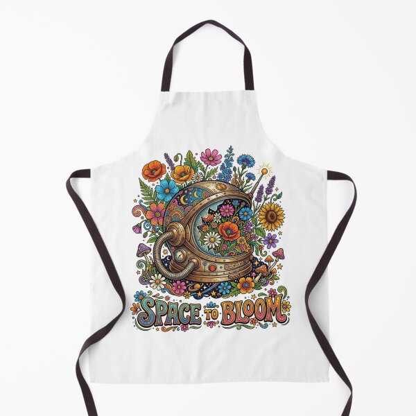 Item preview, Space to Bloom - Retro 70s Astronaut Helmet Floral Art designed and sold by Sanan Israyilli.