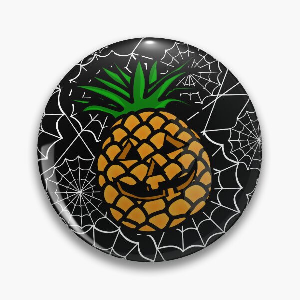 Artikelvorschau, Halloween, Ananas, Alohaween, Luau, Spinnennetz entworfen und verkauft von Gossip Rag.