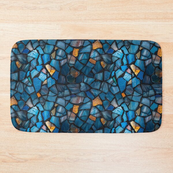 Item preview, Vibrant Blue and Amber Broken Stained Glass Pattern designed and sold by NTGUILTY.