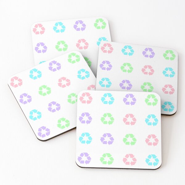 Item preview, Recycling Symbol Pastel Colors Sticker Pack/Sheet- Medium Size designed and sold by SlimyFish.