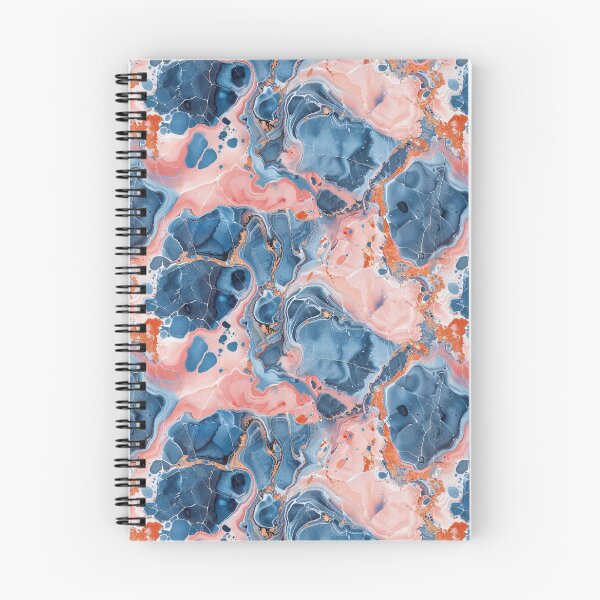 Item preview, Elegant Blue and Blush Pink Fluid Marble Pattern designed and sold by NTGUILTY.
