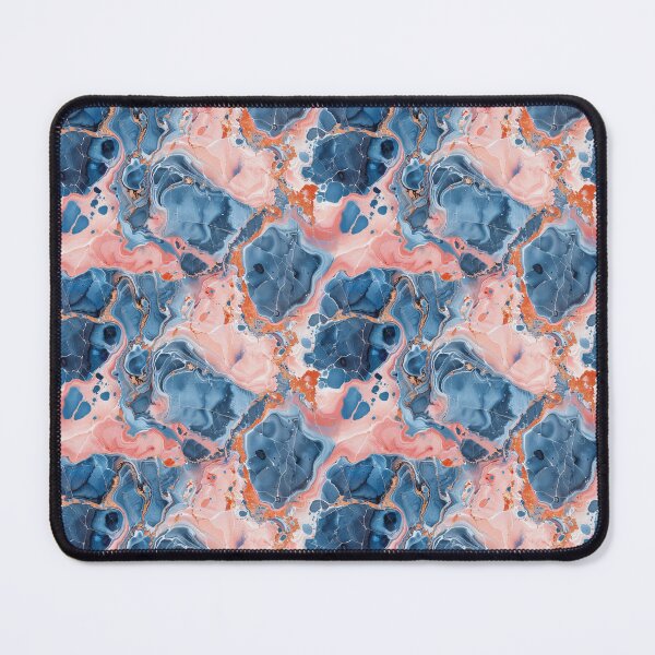 Item preview, Elegant Blue and Blush Pink Fluid Marble Pattern designed and sold by NTGUILTY.