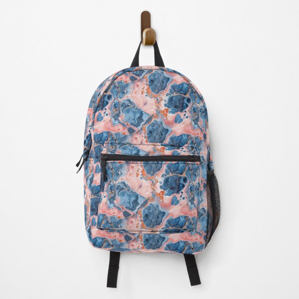 Item preview, Elegant Blue and Blush Pink Fluid Marble Pattern designed and sold by NTGUILTY.