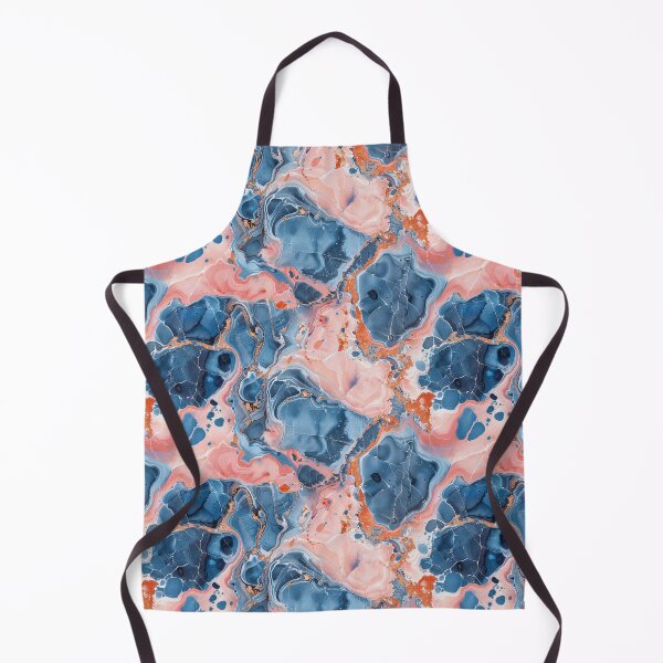 Item preview, Elegant Blue and Blush Pink Fluid Marble Pattern designed and sold by NTGUILTY.