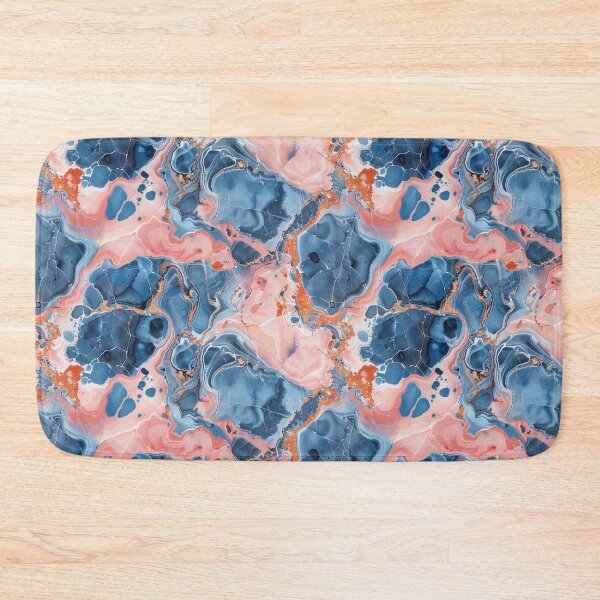 Item preview, Elegant Blue and Blush Pink Fluid Marble Pattern designed and sold by NTGUILTY.