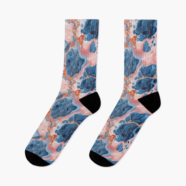 Item preview, Elegant Blue and Blush Pink Fluid Marble Pattern designed and sold by NTGUILTY.