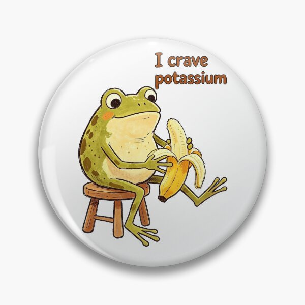 Item preview, funny frog eating a banana I crave potassium designed and sold by Captain-Jackson.
