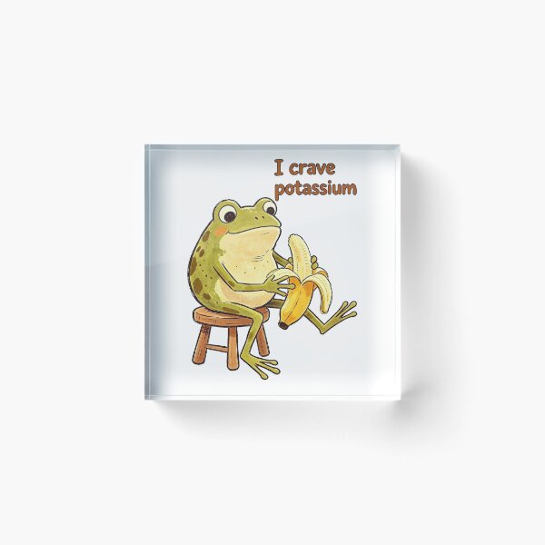 Item preview, funny frog eating a banana I crave potassium designed and sold by Captain-Jackson.