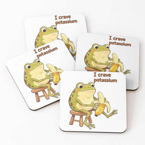 Item preview, funny frog eating a banana I crave potassium designed and sold by Captain-Jackson.