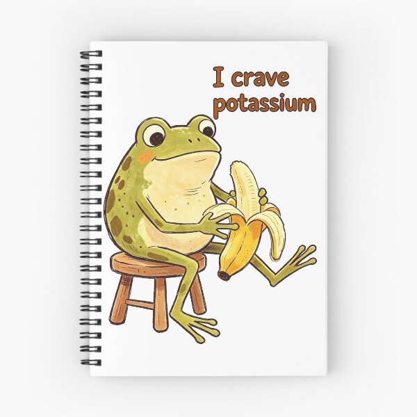 Item preview, funny frog eating a banana I crave potassium designed and sold by Captain-Jackson.