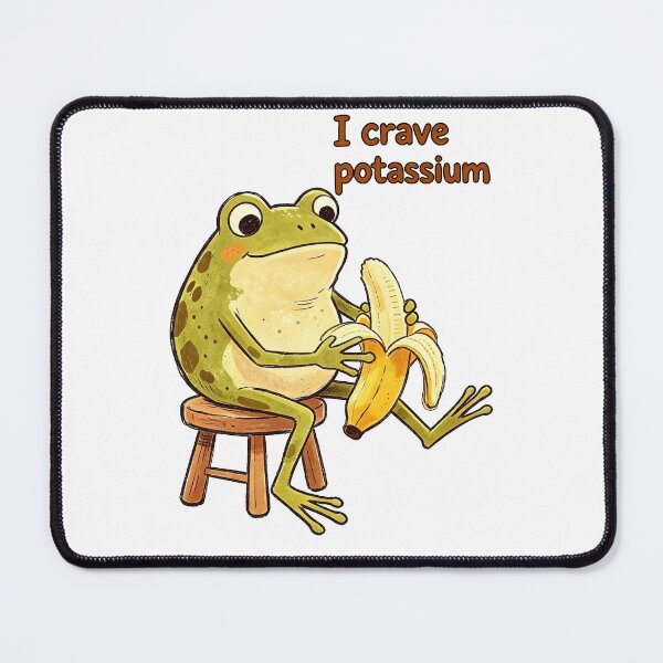 Item preview, funny frog eating a banana I crave potassium designed and sold by Captain-Jackson.