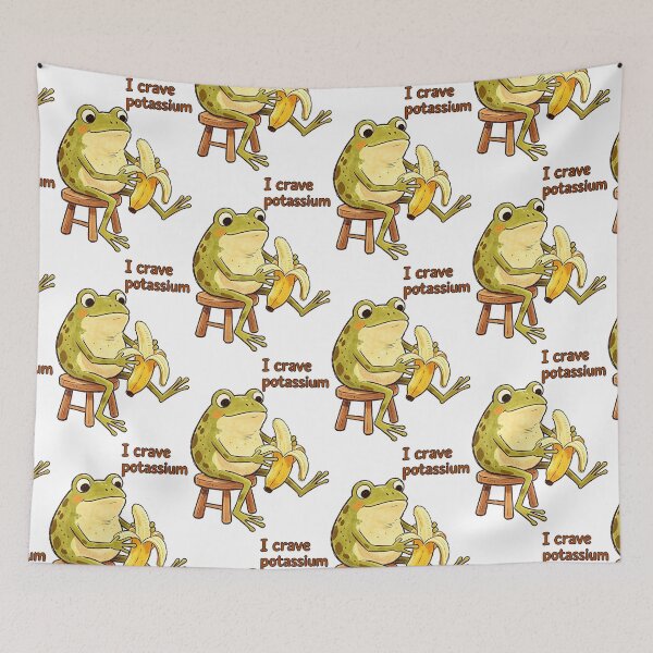 Item preview, funny frog eating a banana I crave potassium designed and sold by Captain-Jackson.