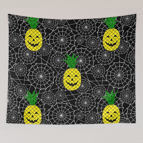 Item preview, halloween jack o'lantern pineapple spiderweb  designed and sold by Gossip Rag.