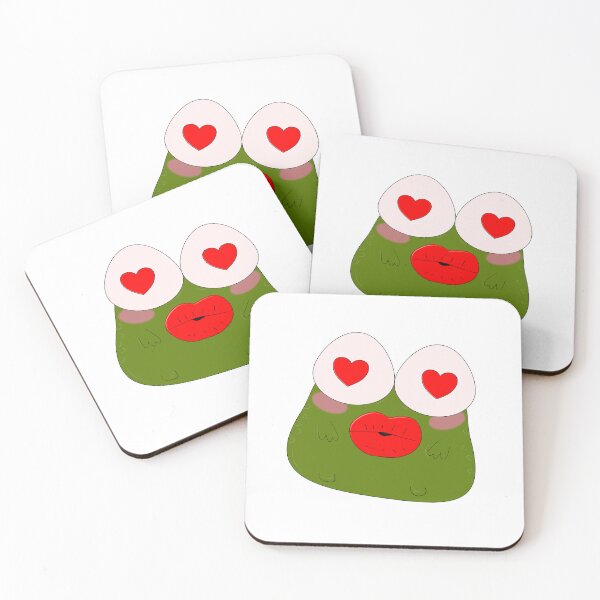 Item preview, Cute Love Frog Sticker | Kawaii Frog with Heart Eyes designed and sold by ForcePrint.