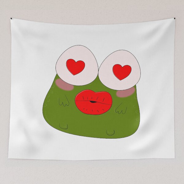 Item preview, Cute Love Frog Sticker | Kawaii Frog with Heart Eyes designed and sold by ForcePrint.