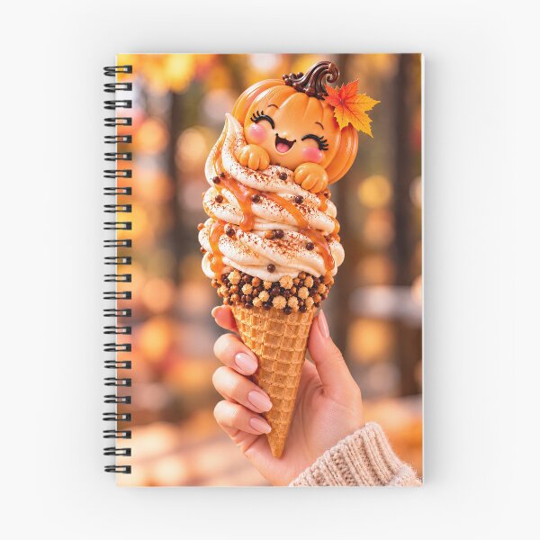 Item preview, Pumpkin Ice Cream Halloween Autumn Art designed and sold by dreamybyana.